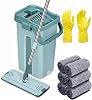 SWISSPACK Flat Mop & Bucket Set – Green, 6 Pads
