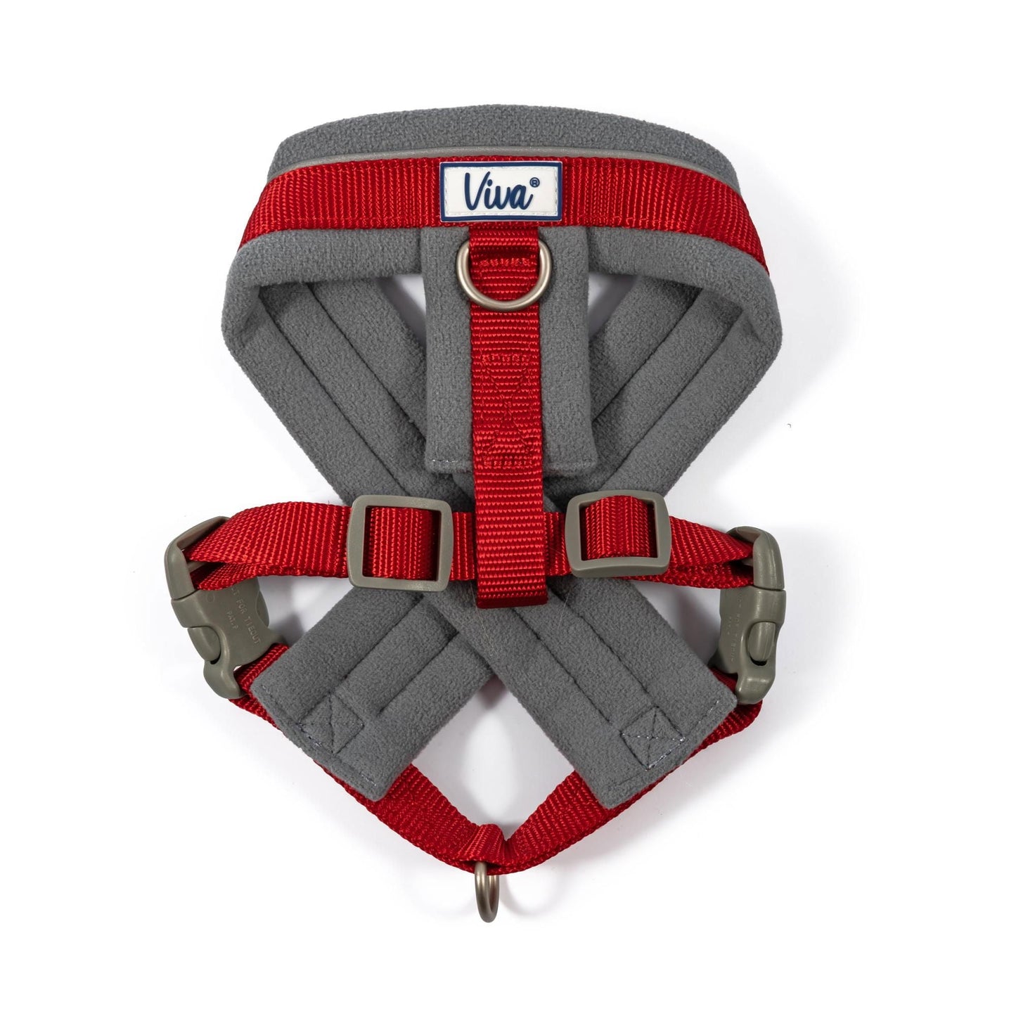 Viva Nylon Padded Harness Red Small 36-42cm