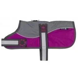 aniMate Reflective Grey/Raspberry Padded Harness Coat w/o collar (26cm), 10"