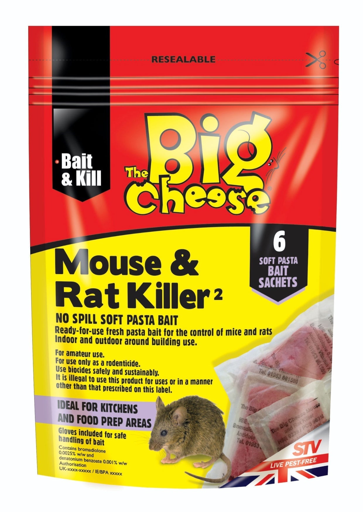 The Big Cheese Mouse and Rat Killer Pasta Sachet