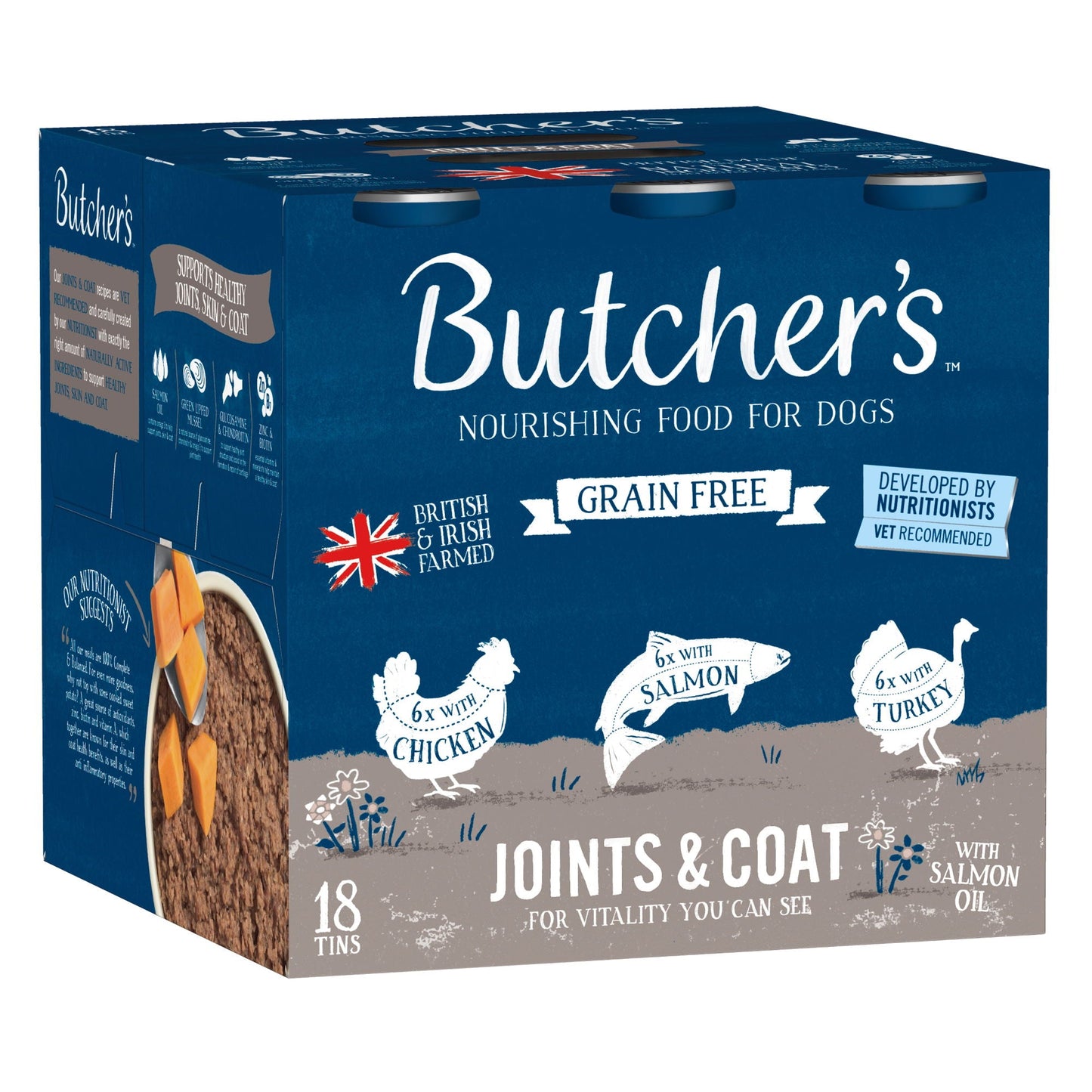 Butcher''s Joints & Coat Dog Food Cans 18x390g
