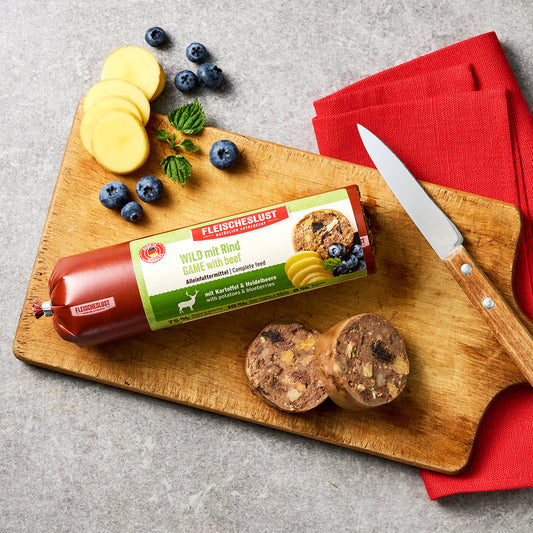 Fleischeslust Game with Beef Wet Dog Food - 12 x 800g Case product image