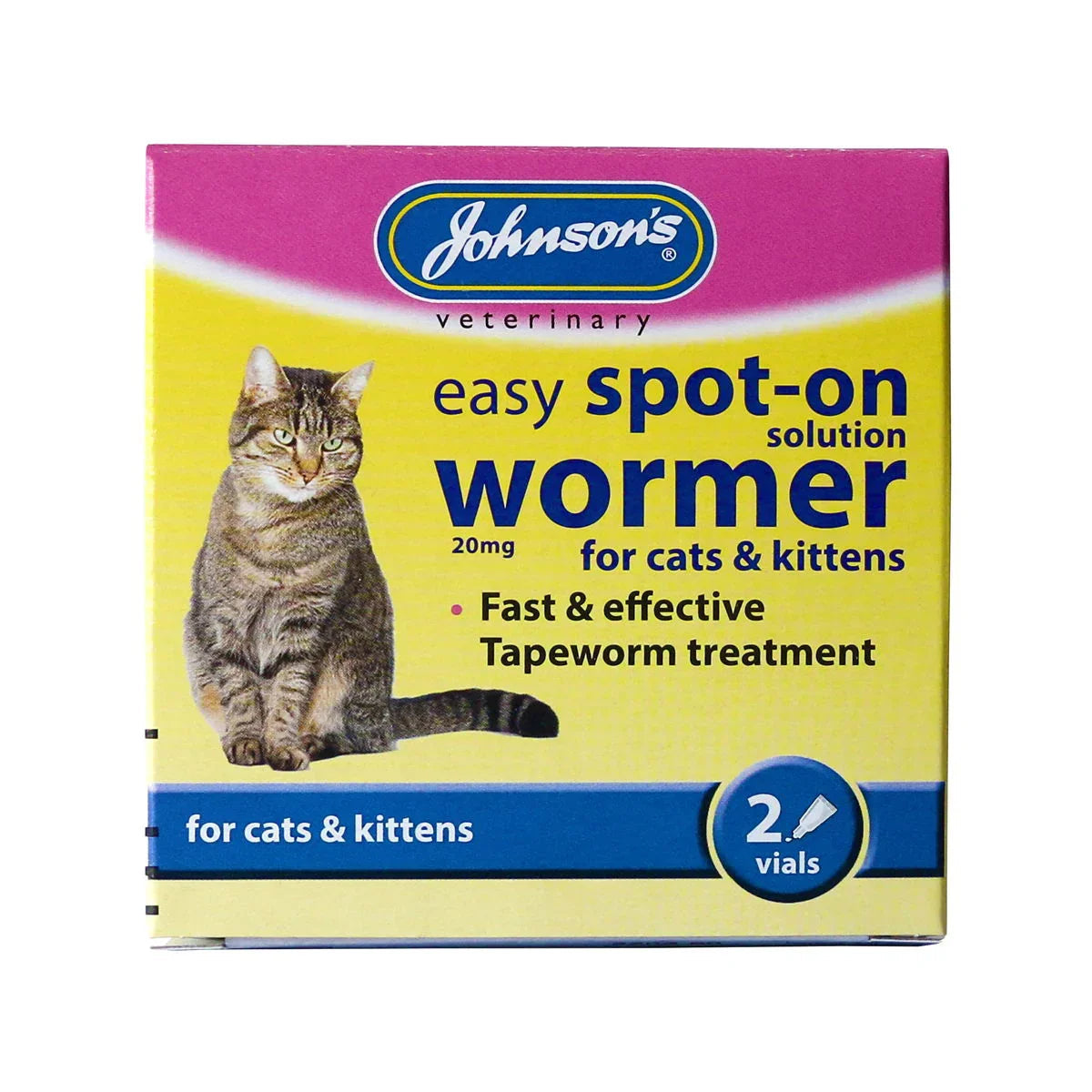Johnson's Easy Spot-on Wormer for Cats 2 Pipette