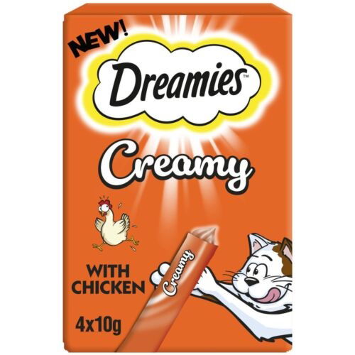 DREAMIES Creamy Snack Cat and Kitten Treat with Chicken 40g