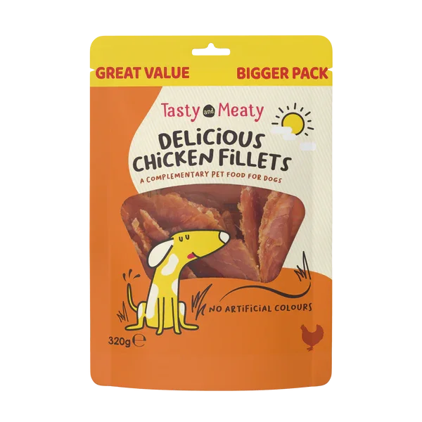 Tasty & Meaty Chewy Chicken Fillets 320g