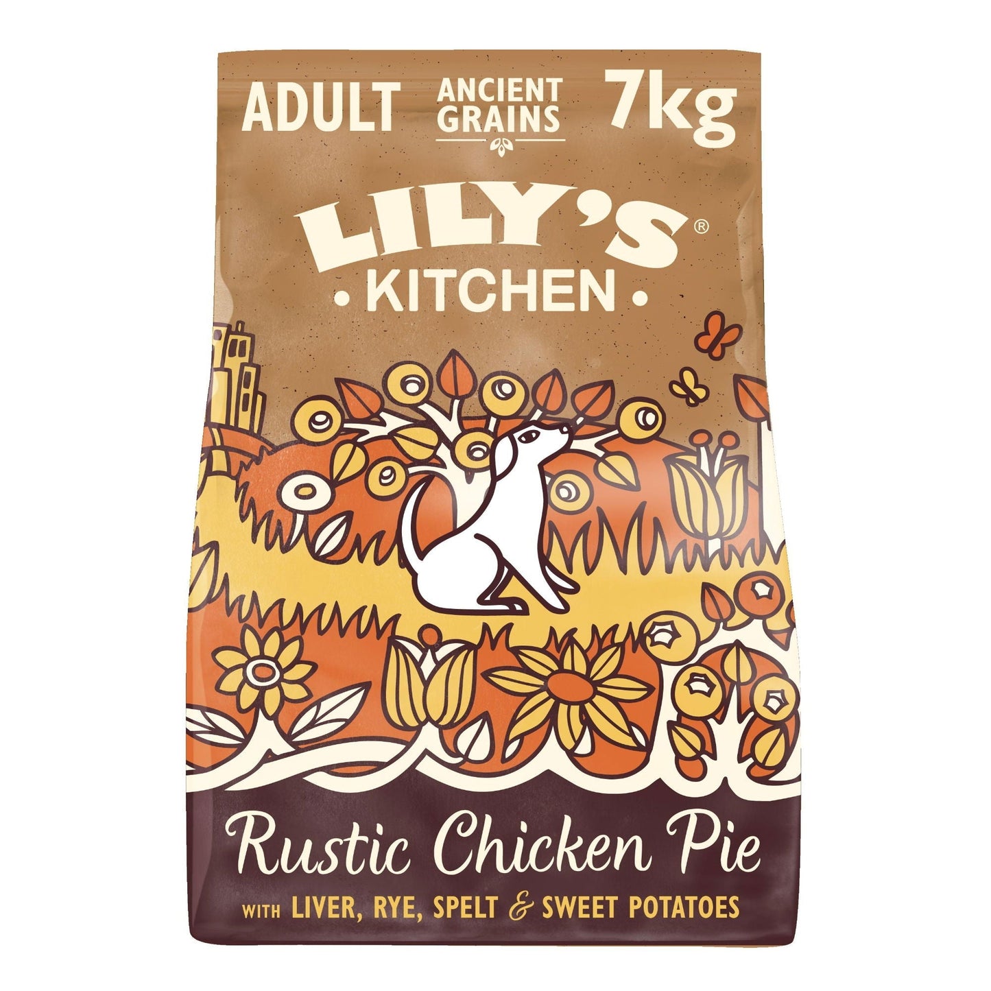 Lily's Kitchen Dog Organic Chicken Bake Adult Dry Food - 7kg / 1kg 7kg / Chicken