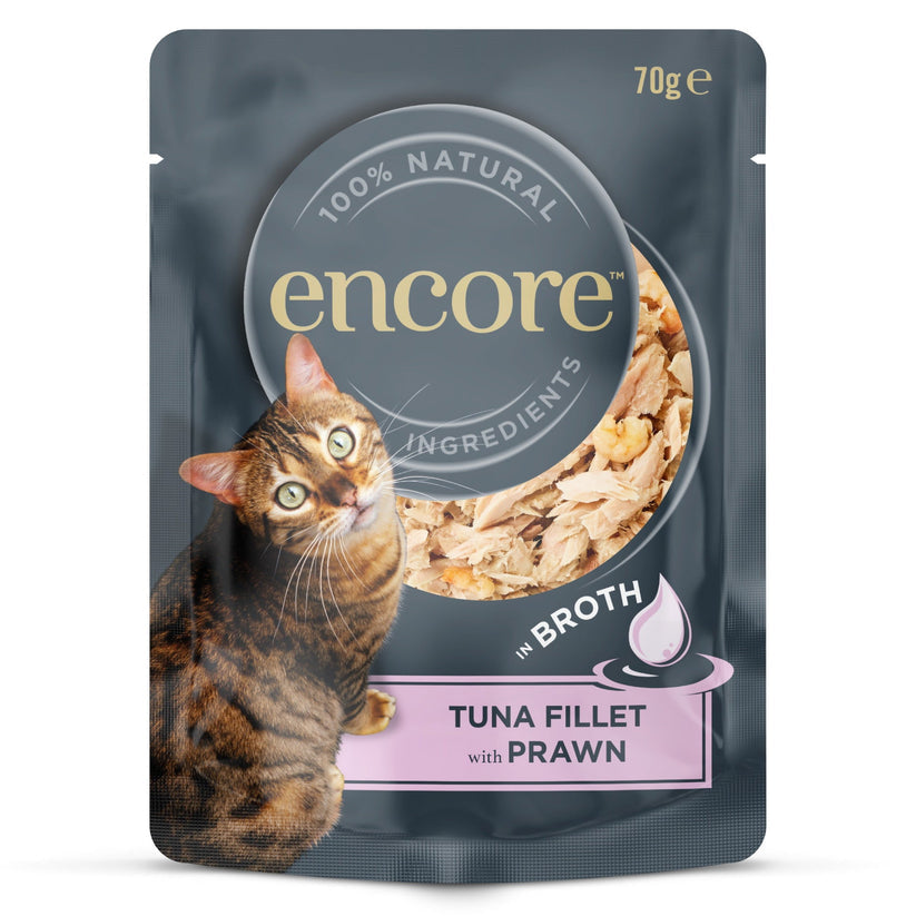 Encore Adult Wet Cat Food Pouch - Tuna & Prawn 70g