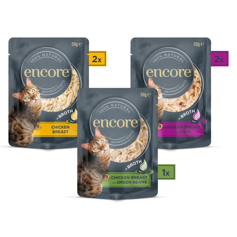 Encore Cat Broth Pouch Chicken Selection 5x50