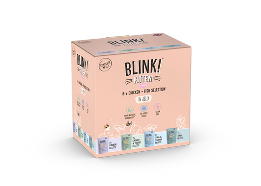 Blink! Kitten Food Chicken & Fish Fillets in Jelly 8x85g