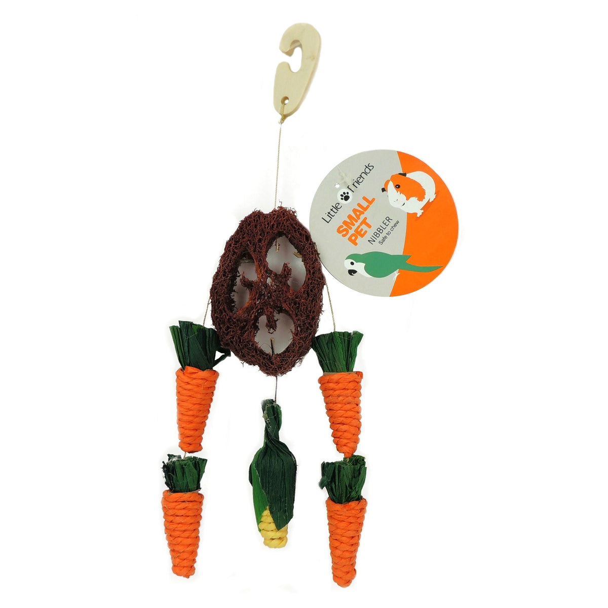 Classic Carrot and Corn Loofah Nibbler Hanger 340mm