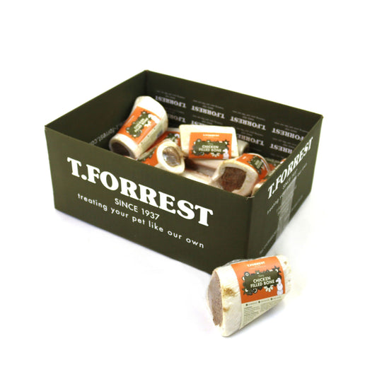 T Forrest Pre Pack Filled Bone 3in - Chicken - 15''s