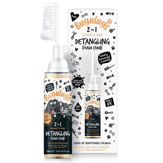 2 in 1 Detangle and Conditioning Foam Comb Coconut and Lime 150ml
