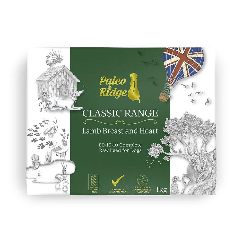 Paleo Ridge Classic Lamb Breast and Heart 1kg