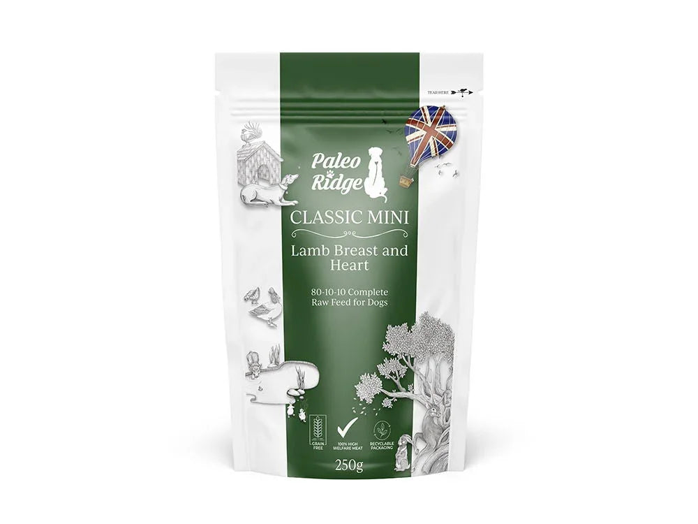 Paleo Ridge Classic Mini Lamb Breast and Heart 250g