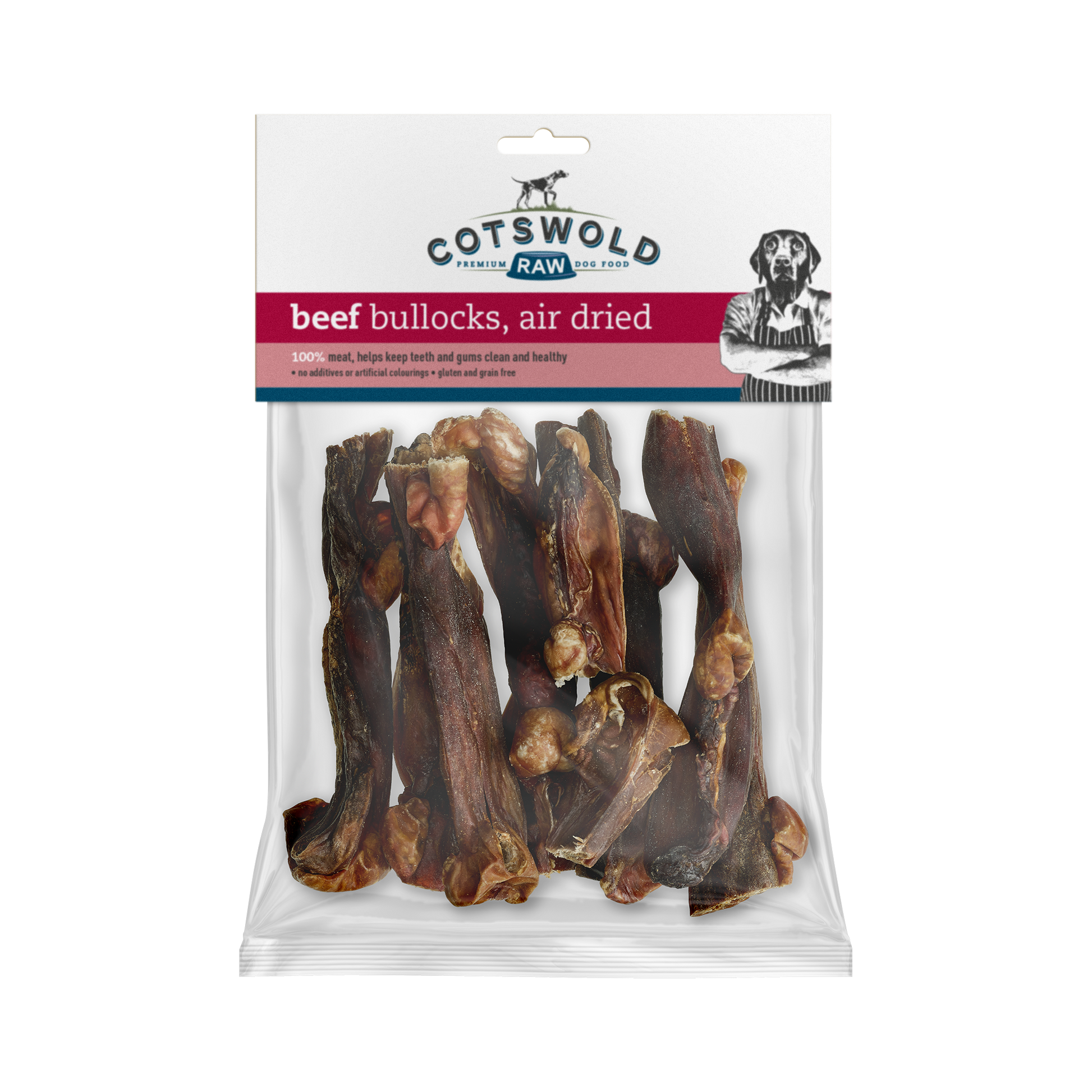 Cotswold Raw Natural Dried Treat Beef Bullocks x6
