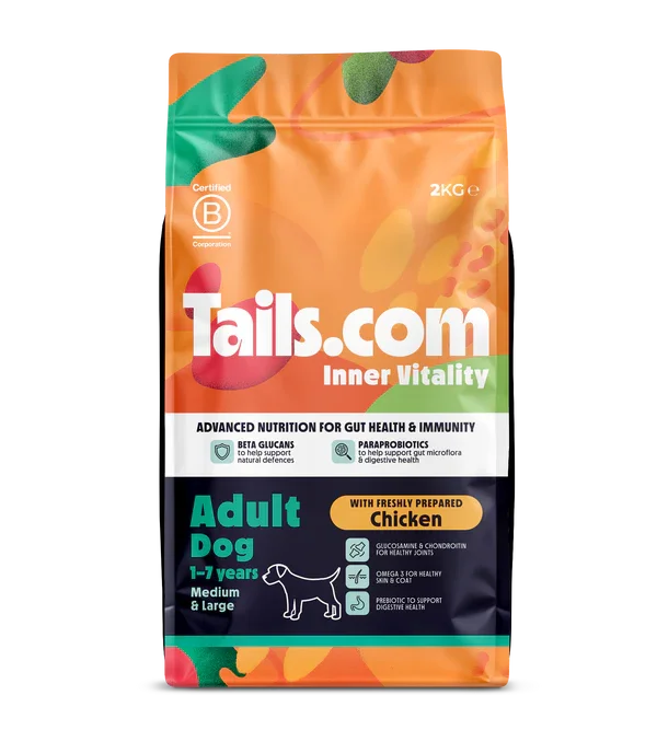 Tails.com Inner Vitality Medium & Large Adult Chicken Dry Dog Food 2kg