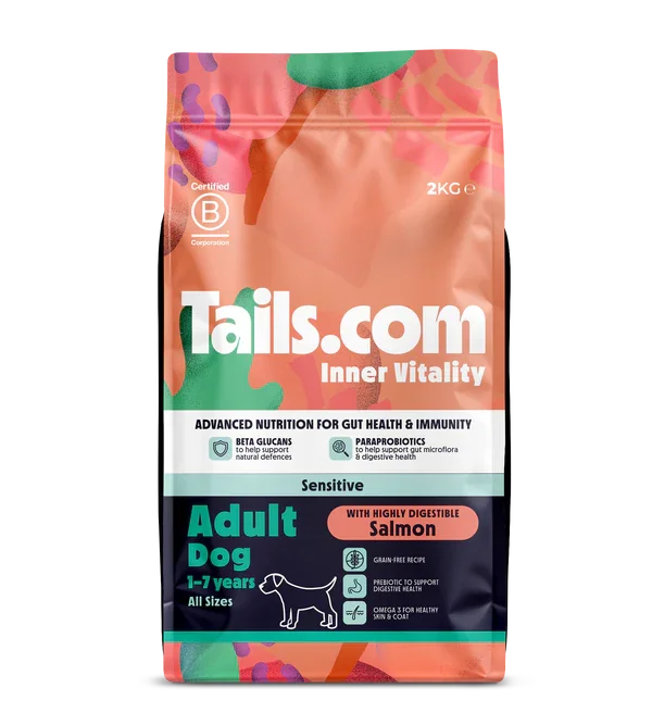 Tails.com Inner Vitality Sensitive Adult Salmon Dry Dog Food 2kg