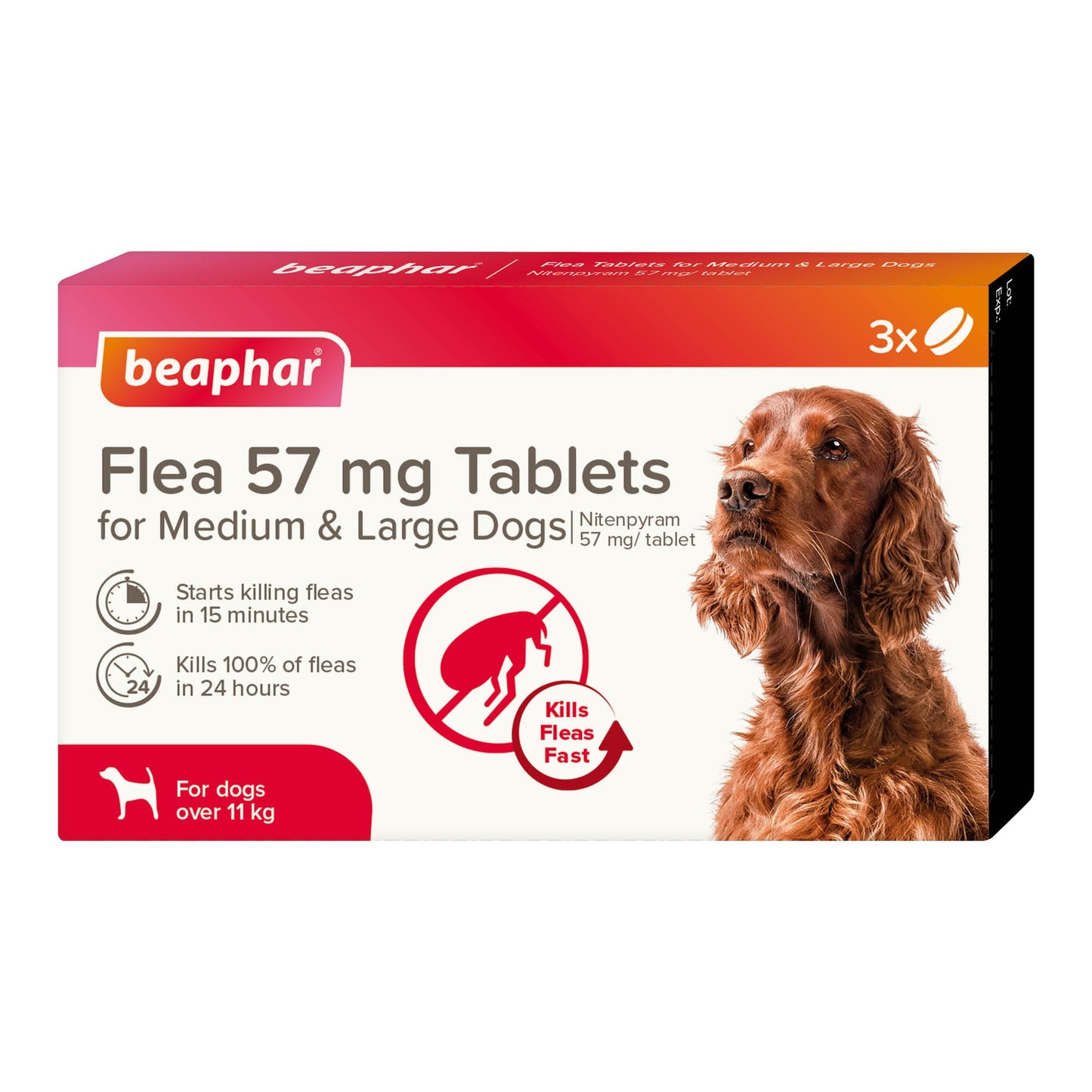 Beaphar Flea Tablets for Med/Large Dogs - 3 Tablets
