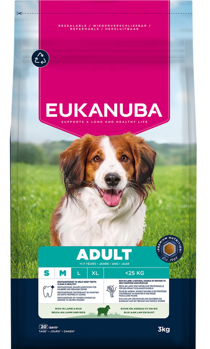 Eukanuba Dog Adult Lamb & Rice 3kg