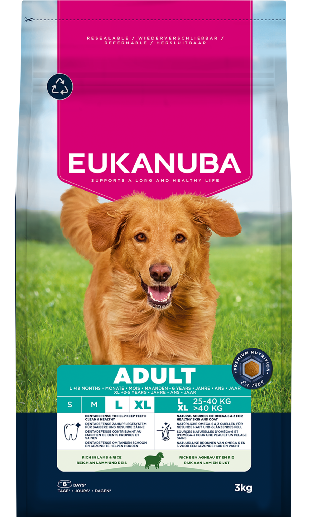 Eukanuba Dog Adult Lamb & Rice 3kg – product view 2