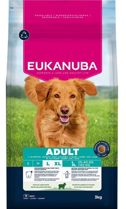 Eukanuba Dog Adult Lamb & Rice 3kg – product view 2