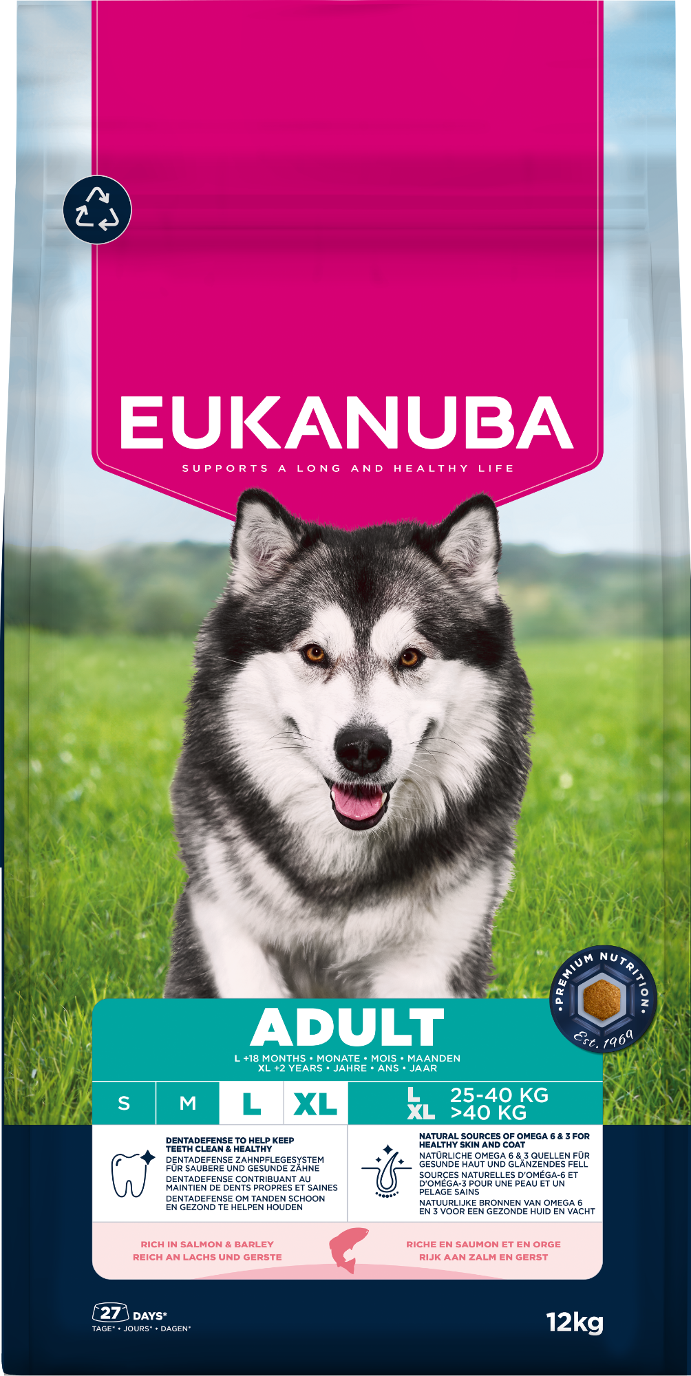 Eukanuba Dog Adult Salmon & Barley 12kg – product view 2