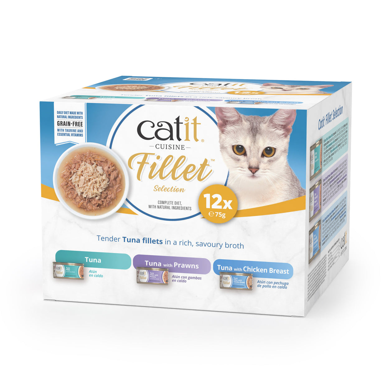 Catit Tuna Fillet Variety Pack 12x75g
