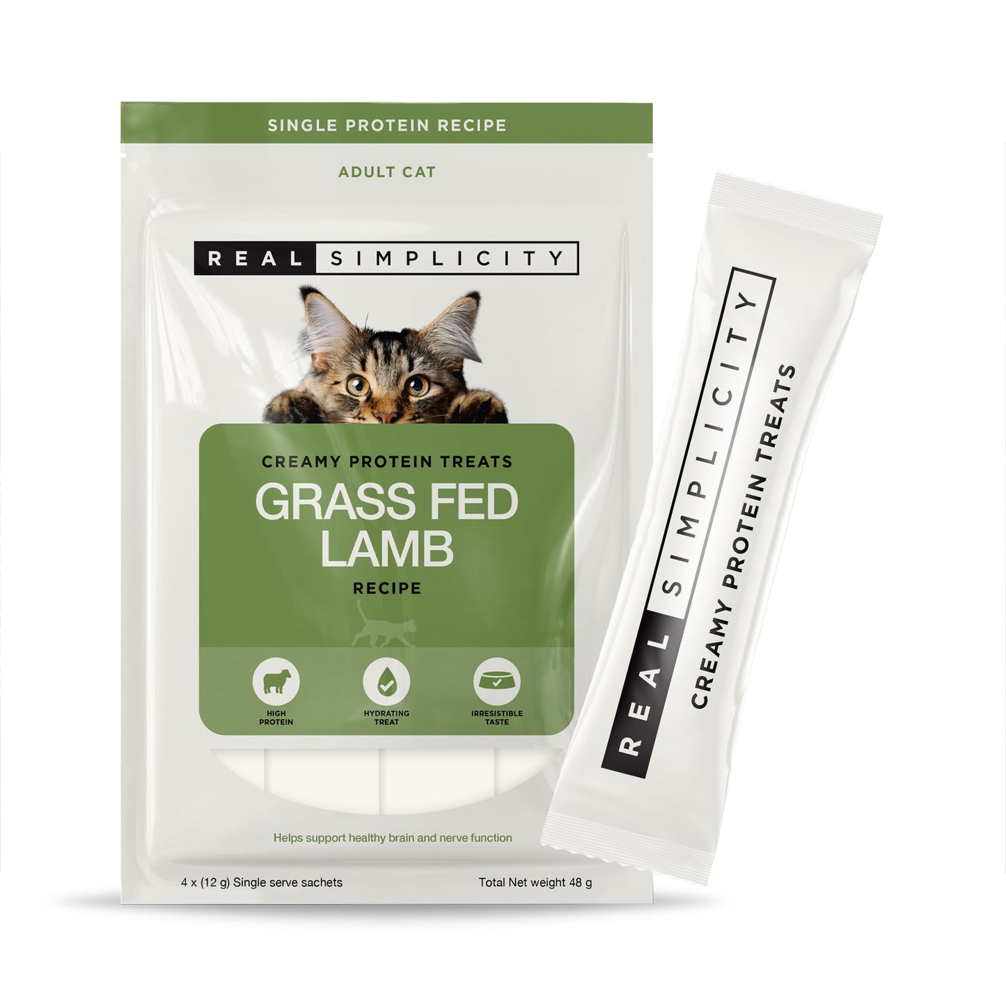 Real Simplicity Creamy Protein Treats Grass Fed Lamb 4x12g
