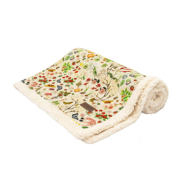 RHS Pets in the Garden Printed Sherpa Blanket