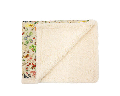 RHS Pets in the Garden Printed Sherpa Blanket