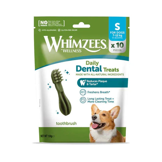 Whimzees Trial Pack Toothbrush Small 10 Pieces