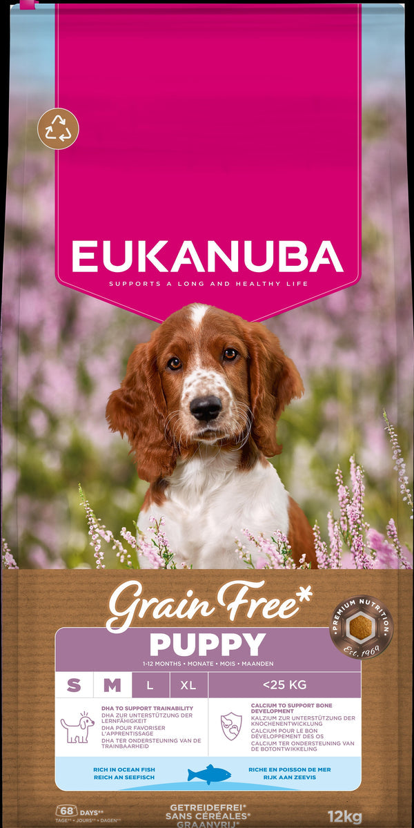 Eukanuba Grain Free - Ocean Fish - Puppy Small/Medium 12kg