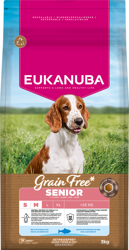 Eukanuba Grain Free - Ocean Fish - Senior Small/Medium