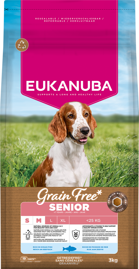 Eukanuba Grain Free - Ocean Fish - Senior Small/Medium