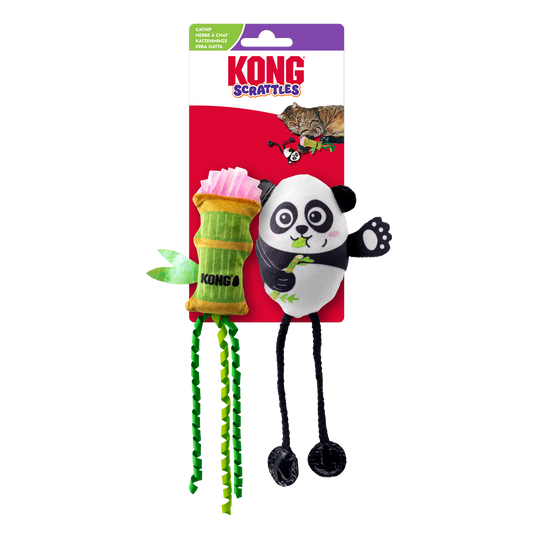 KONG Scrattles Panda 2-pk