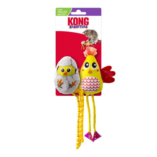 KONG Scrattles Chicken 2-pk