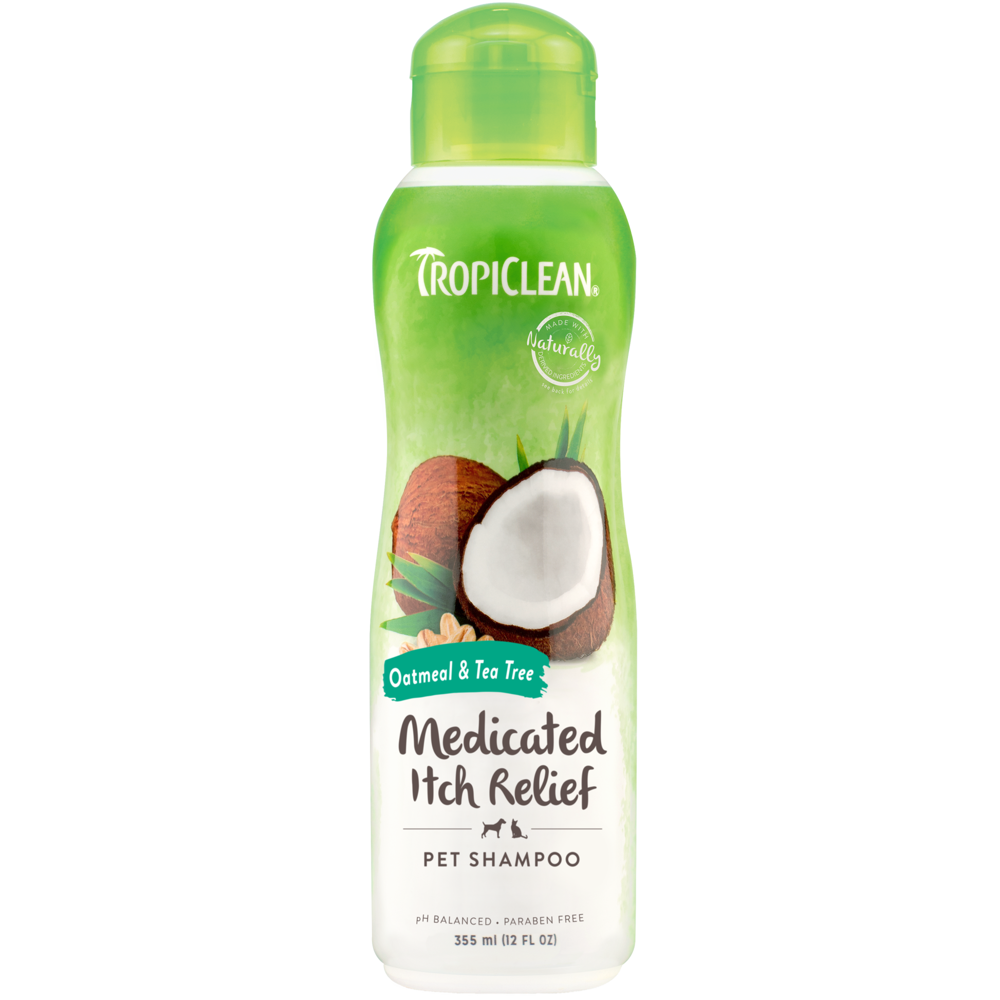 TropiClean Medicated Anti Itch Oatmeal and Tea Tree Shampoo for Pets 355ml