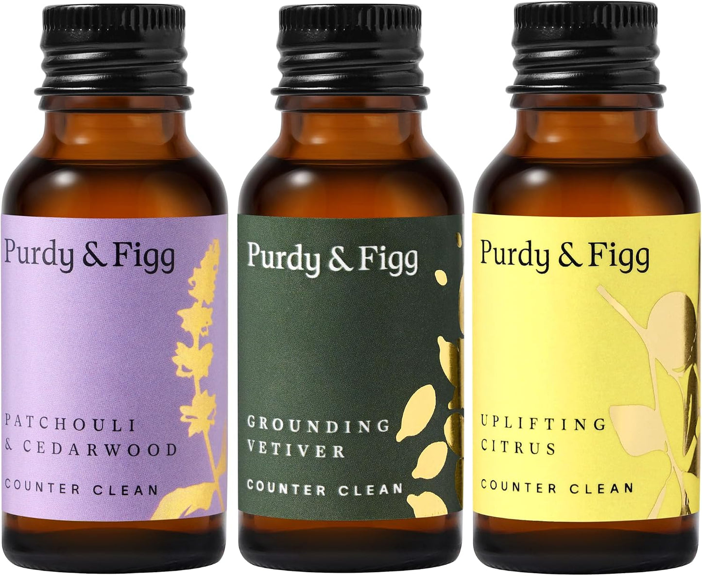 Purdy & Figg Counter Clean Refill Kit – Citrus & Cedarwood 3 x 20ml