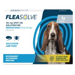 Fleasolve Spot on Dog Medium 1 Treatment – Case of 6