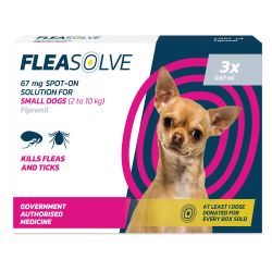 Fleasolve Spot on Dog Small 3 Treatment – Case of 6