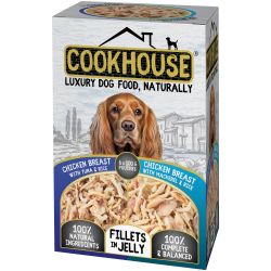 Cookhouse Dog Chicken Breast & Fish Fillets In Jelly 36 x 100g