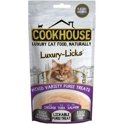 Cookhouse Cat Luxury Licks Mixed Puree, 90g