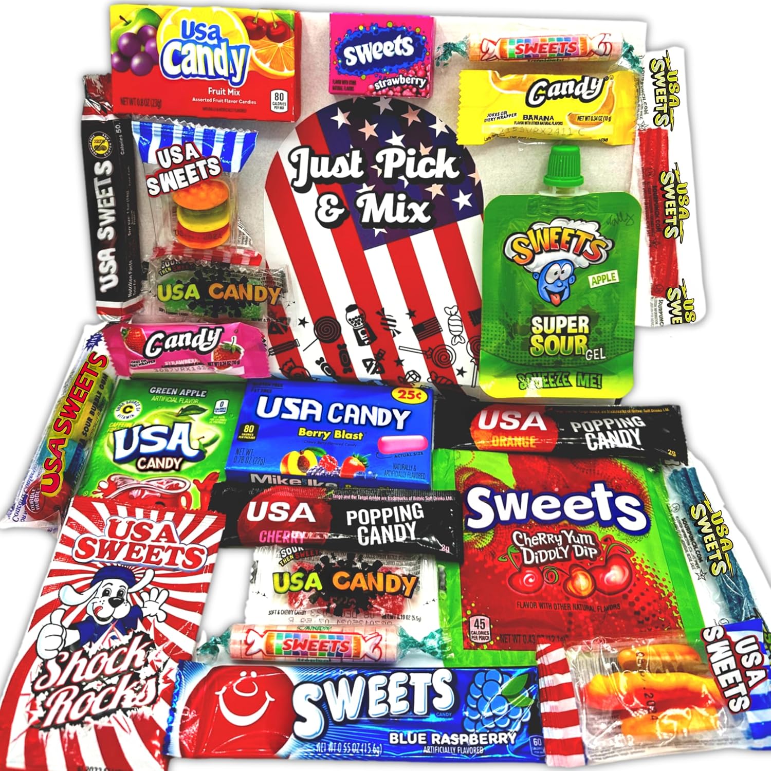 Just Pick & Mix American Sweets Box Gift Hamper