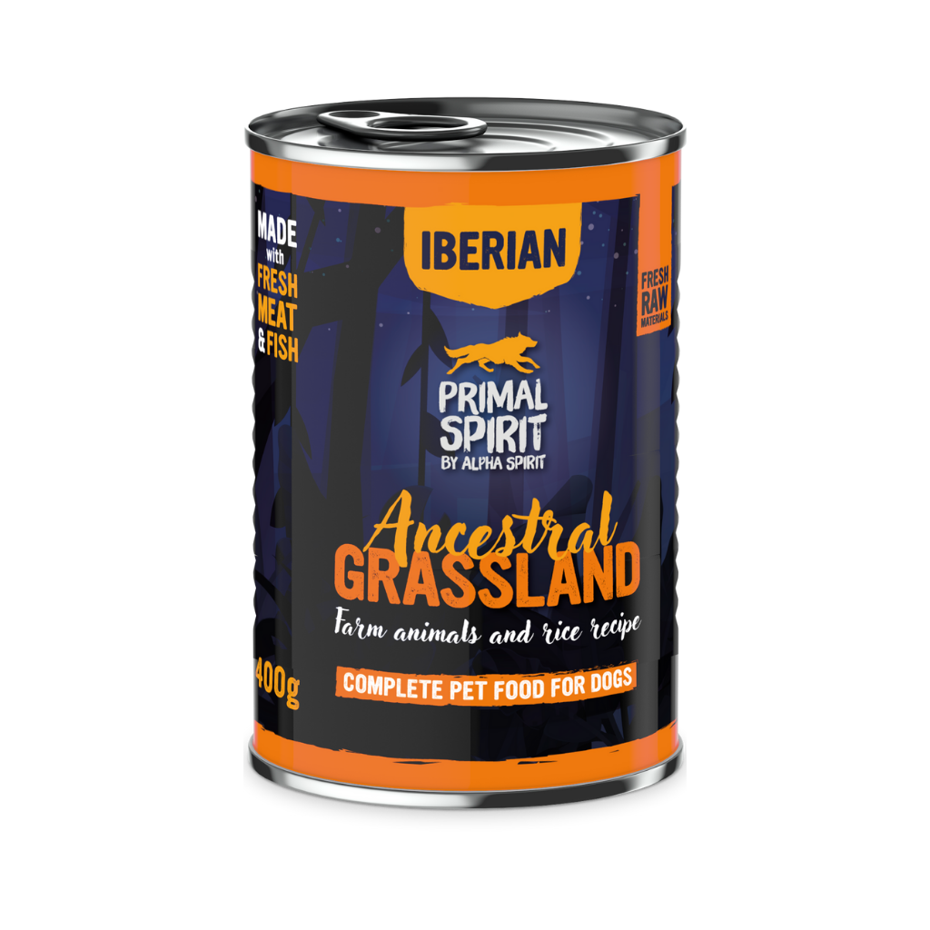 Primal Spirit Iberian Ancestral Grassland Complete Wet Canned Dog Food (6 x 400g) - North East Pet Shop