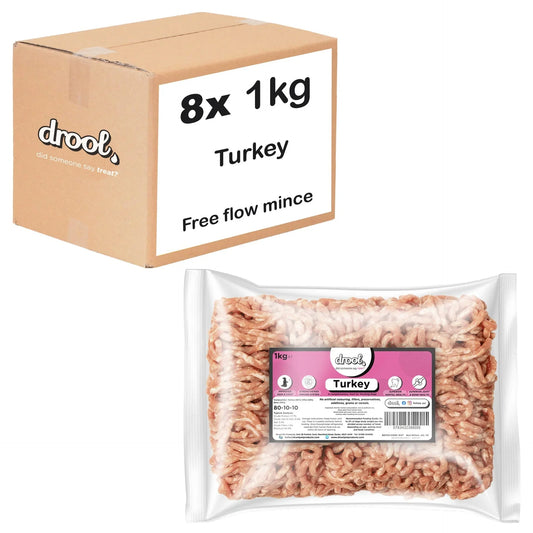 Drool Mince Freeflow Turkey 1kg
