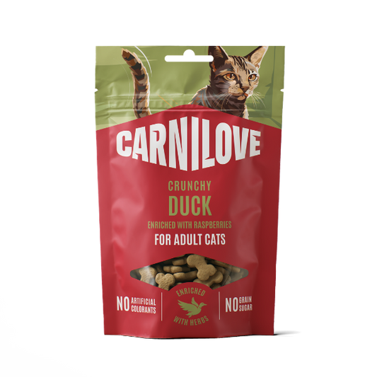 Carnilove Duck with Raspberries Crunchy Cat Treats (10x50g)