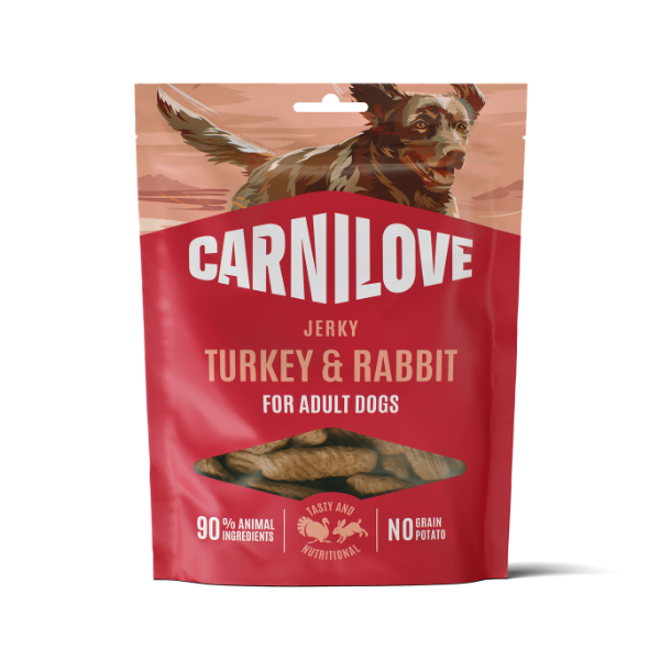 Carnilove Jerky Turkey & Rabbit Jerky Dog Treats 100g