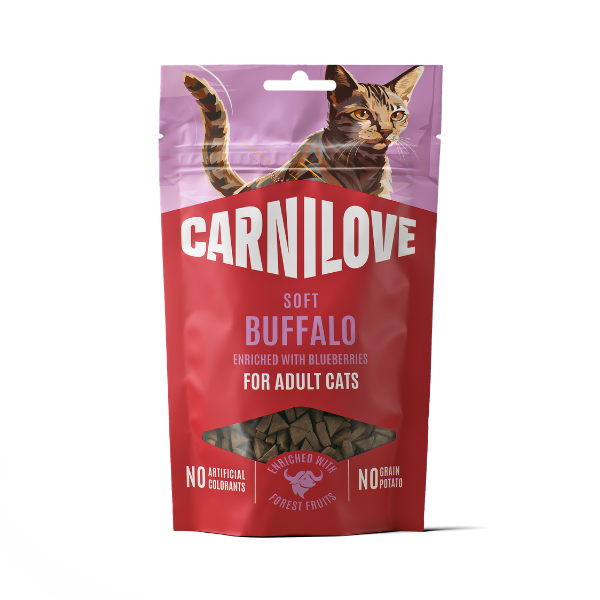 Carnilove Buffalo with Blueberries Soft Cat Treats (12x50g)