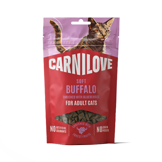 Carnilove Buffalo with Blueberries Soft Cat Treats (12x50g)