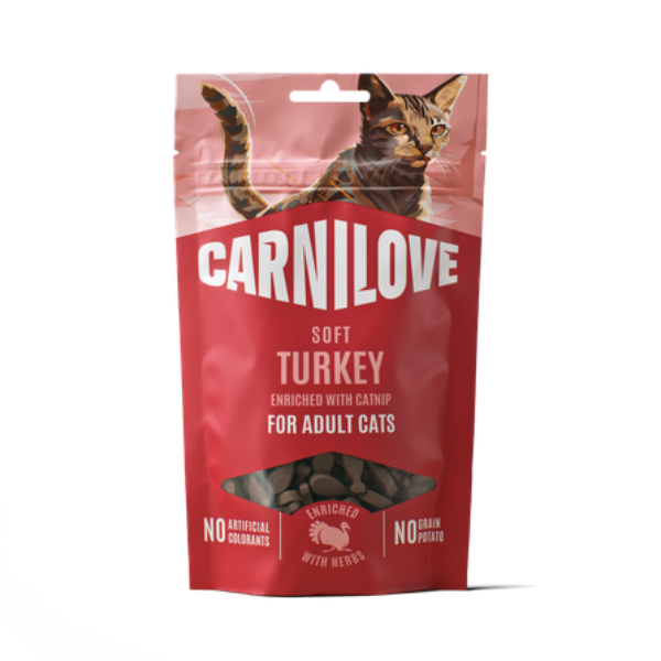 Carnilove Turkey with Catnip Soft Cat Treats (12x50g)